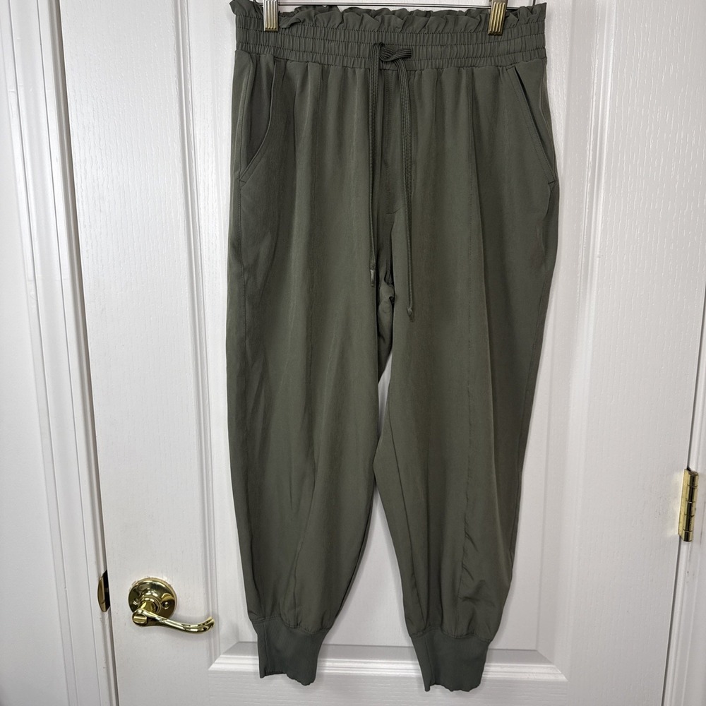 Abercrombie Fitch Olive Green Utility Jogger Pants Womens M-S Drawstring